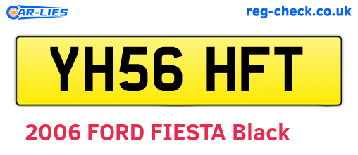 YH56HFT are the vehicle registration plates.