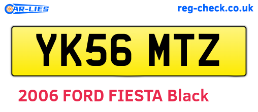 YK56MTZ are the vehicle registration plates.