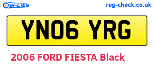 YN06YRG are the vehicle registration plates.