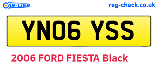 YN06YSS are the vehicle registration plates.