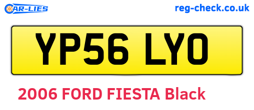 YP56LYO are the vehicle registration plates.