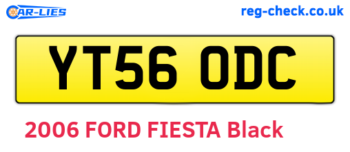 YT56ODC are the vehicle registration plates.