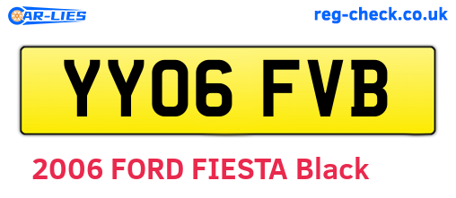 YY06FVB are the vehicle registration plates.