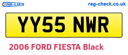 YY55NWR are the vehicle registration plates.