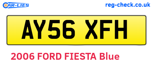 AY56XFH are the vehicle registration plates.