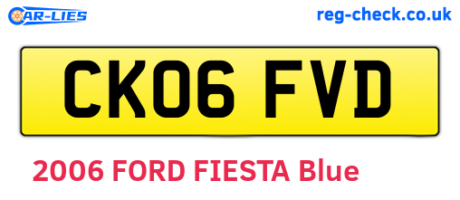 CK06FVD are the vehicle registration plates.