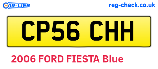 CP56CHH are the vehicle registration plates.