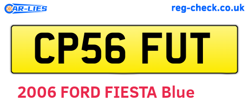 CP56FUT are the vehicle registration plates.