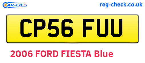 CP56FUU are the vehicle registration plates.