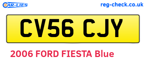 CV56CJY are the vehicle registration plates.