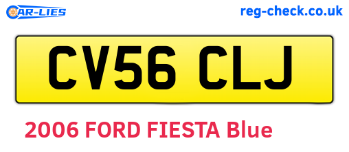 CV56CLJ are the vehicle registration plates.