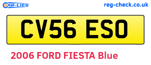 CV56ESO are the vehicle registration plates.