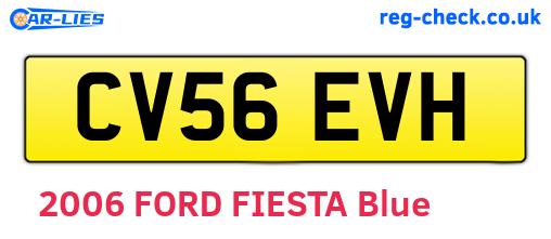 CV56EVH are the vehicle registration plates.