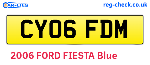 CY06FDM are the vehicle registration plates.