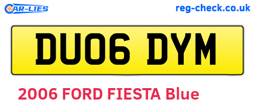 DU06DYM are the vehicle registration plates.