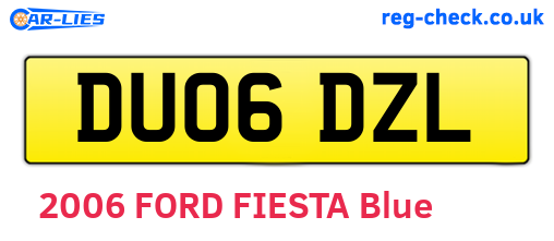DU06DZL are the vehicle registration plates.