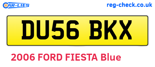 DU56BKX are the vehicle registration plates.