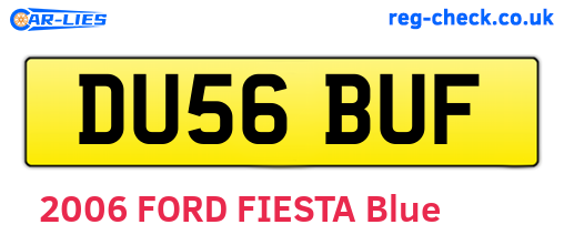 DU56BUF are the vehicle registration plates.