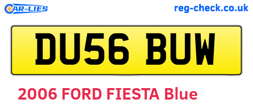 DU56BUW are the vehicle registration plates.