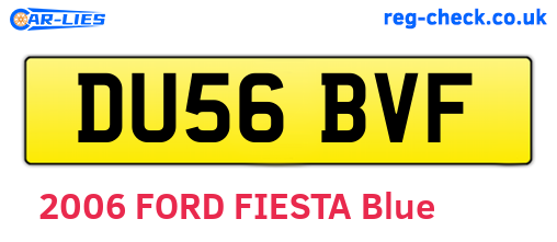 DU56BVF are the vehicle registration plates.