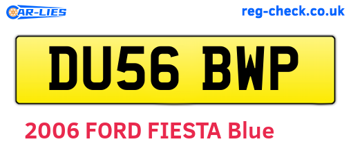 DU56BWP are the vehicle registration plates.
