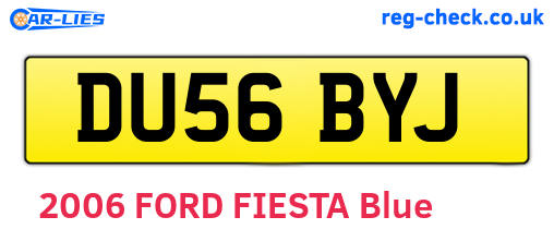 DU56BYJ are the vehicle registration plates.