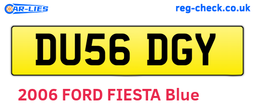 DU56DGY are the vehicle registration plates.