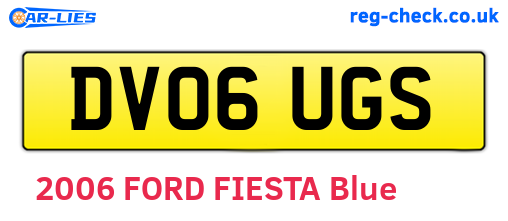 DV06UGS are the vehicle registration plates.