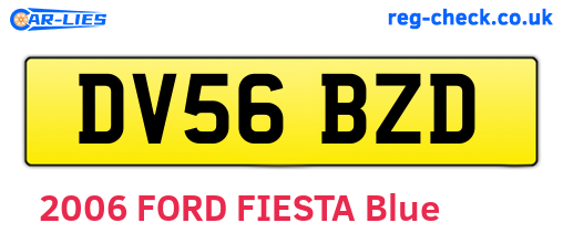 DV56BZD are the vehicle registration plates.