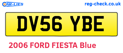 DV56YBE are the vehicle registration plates.