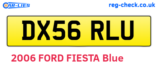 DX56RLU are the vehicle registration plates.