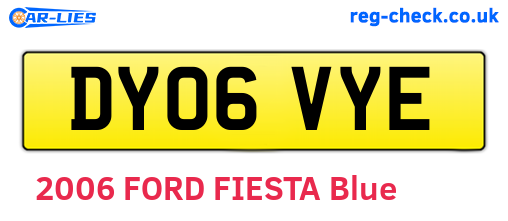 DY06VYE are the vehicle registration plates.