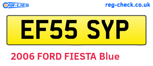 EF55SYP are the vehicle registration plates.