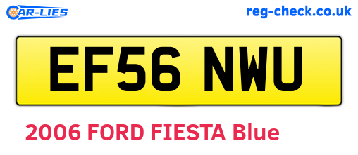 EF56NWU are the vehicle registration plates.