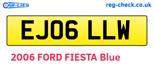 EJ06LLW are the vehicle registration plates.