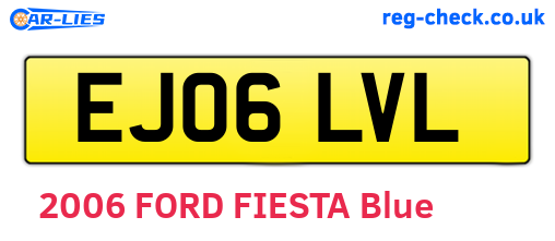 EJ06LVL are the vehicle registration plates.