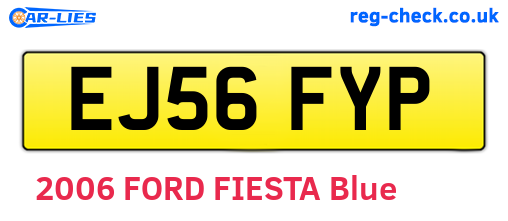 EJ56FYP are the vehicle registration plates.