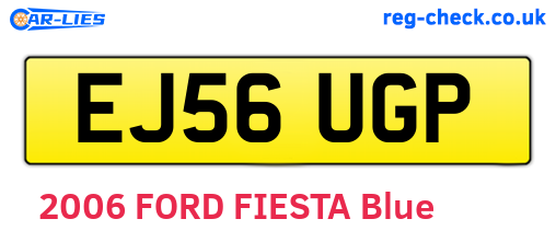 EJ56UGP are the vehicle registration plates.
