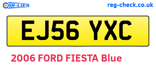 EJ56YXC are the vehicle registration plates.