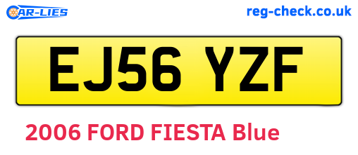 EJ56YZF are the vehicle registration plates.