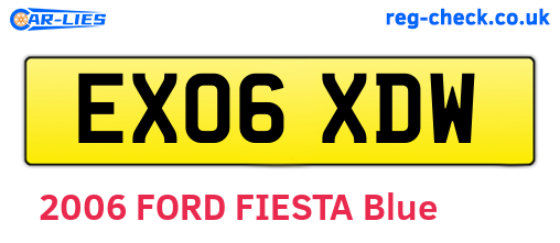 EX06XDW are the vehicle registration plates.