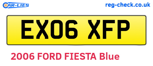 EX06XFP are the vehicle registration plates.