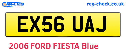 EX56UAJ are the vehicle registration plates.