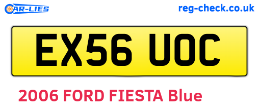 EX56UOC are the vehicle registration plates.
