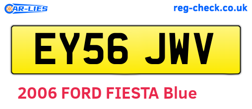 EY56JWV are the vehicle registration plates.