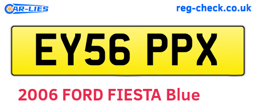 EY56PPX are the vehicle registration plates.