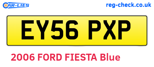 EY56PXP are the vehicle registration plates.