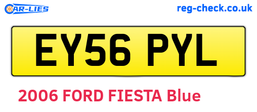 EY56PYL are the vehicle registration plates.
