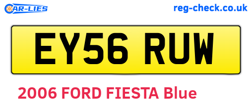 EY56RUW are the vehicle registration plates.