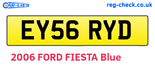 EY56RYD are the vehicle registration plates.